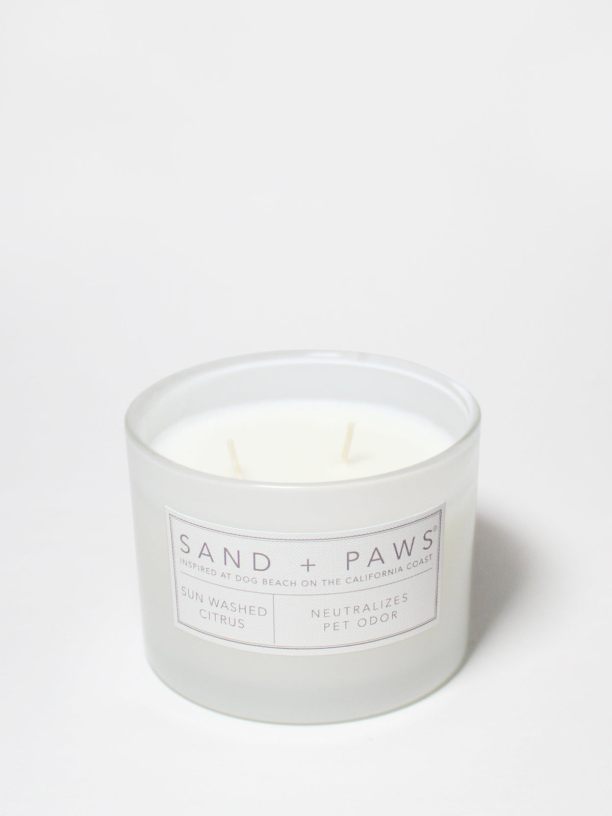 Sand + Paws Sun Washed Citrus Cozy 12 oz scented candle
