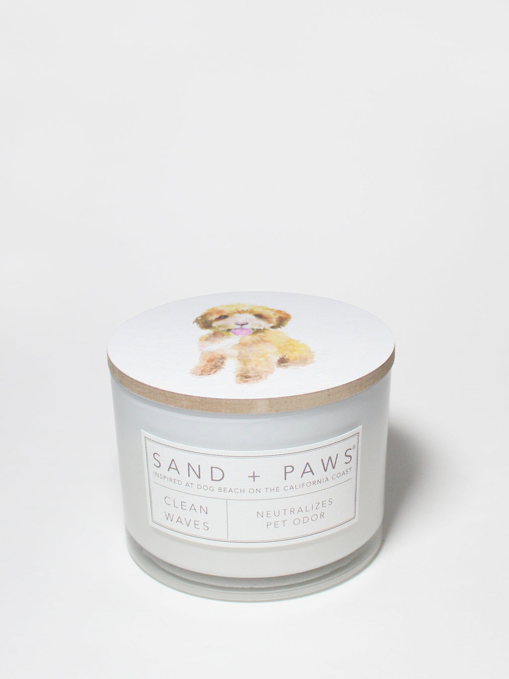 Sand + Paws Clean Waves Cozy 12 oz scented candle
