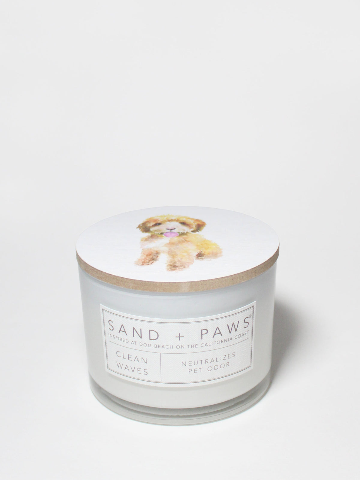 Sand + Paws Clean Waves Cozy 12 oz scented candle